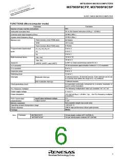 浏览型号M37905F8CSP的Datasheet PDF文件第6页