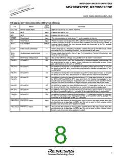 浏览型号M37905F8CSP的Datasheet PDF文件第8页