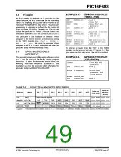 浏览型号PIC16F688-I/P的Datasheet PDF文件第49页