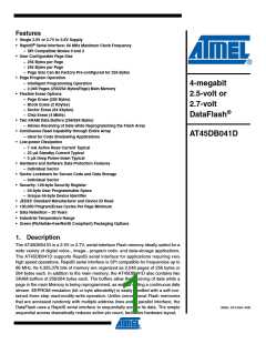 浏览型号AT45DB041D-SU-SL954的Datasheet PDF文件第1页