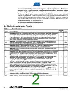 浏览型号AT45DB041D-SU-SL954的Datasheet PDF文件第2页
