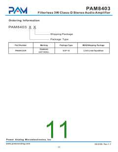 浏览型号PAM8403的Datasheet PDF文件第11页