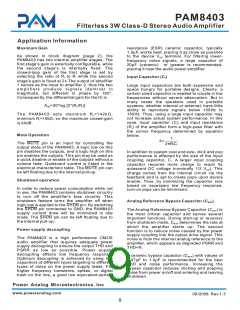 浏览型号PAM8403的Datasheet PDF文件第9页