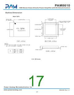 浏览型号PAM8610的Datasheet PDF文件第17页