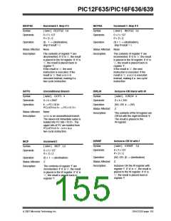 浏览型号PIC12F635-I/SN的Datasheet PDF文件第155页