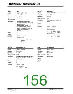 浏览型号PIC12F635-I/SN的Datasheet PDF文件第156页