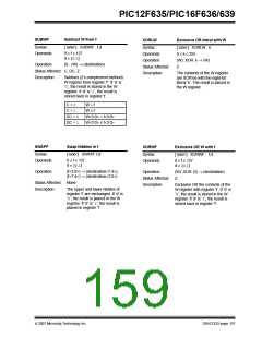 浏览型号PIC12F635-I/SN的Datasheet PDF文件第159页
