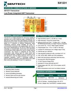 浏览型号SX1231的Datasheet PDF文件第1页