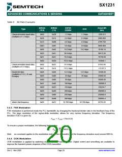 浏览型号SX1231的Datasheet PDF文件第20页