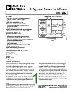 浏览型号ADIS16362BMLZ的Datasheet PDF文件第1页