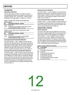 浏览型号ADIS16362BMLZ的Datasheet PDF文件第12页