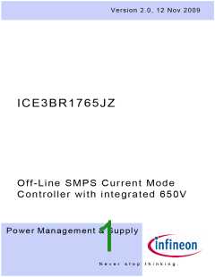 浏览型号ICE3BR1765JZ的Datasheet PDF文件第1页