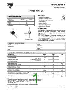 浏览型号IRF540的Datasheet PDF文件第1页