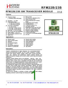 浏览型号RFM22B-868-S1的Datasheet PDF文件第1页
