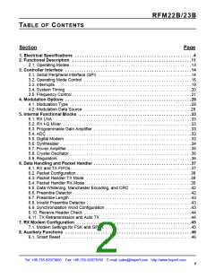 浏览型号RFM22B-868-S1的Datasheet PDF文件第2页