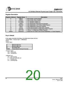 浏览型号DM9101F的Datasheet PDF文件第20页