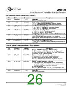 浏览型号DM9101F的Datasheet PDF文件第26页
