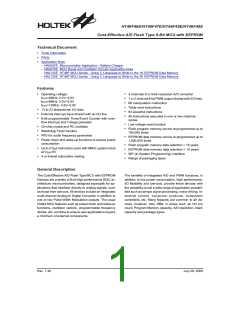 浏览型号HT46F47E的Datasheet PDF文件第1页