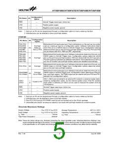 浏览型号HT46F47E的Datasheet PDF文件第5页