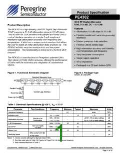 浏览型号PE4302-01的Datasheet PDF文件第1页