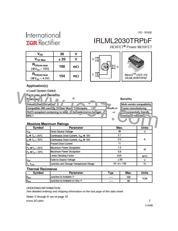 IRLML2030TRPBF图片预览