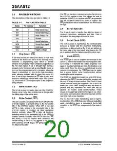 浏览型号25AA512-I/SN的Datasheet PDF文件第20页