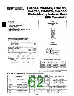 浏览型号2N3824的Datasheet PDF文件第62页