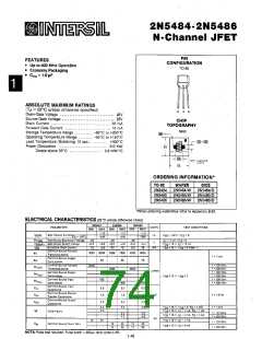 浏览型号2N3824的Datasheet PDF文件第74页