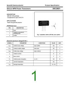 浏览型号2SC2921的Datasheet PDF文件第1页