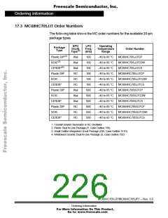 浏览型号68HC705JJ7的Datasheet PDF文件第226页