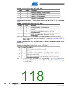 浏览型号ATMEGA8A-AUR的Datasheet PDF文件第118页