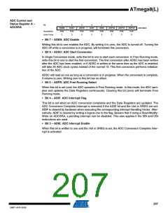 浏览型号ATMEGA8A-AUR的Datasheet PDF文件第207页