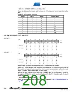 浏览型号ATMEGA8A-AUR的Datasheet PDF文件第208页
