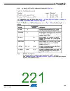 浏览型号ATMEGA8A-AUR的Datasheet PDF文件第221页