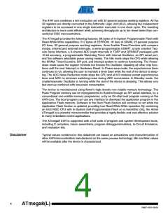 浏览型号ATMEGA8A-AUR的Datasheet PDF文件第4页