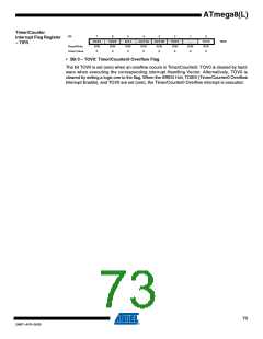 浏览型号ATMEGA8A-AUR的Datasheet PDF文件第73页