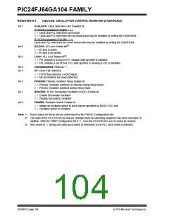 浏览型号PIC24FJ32GA104T-I/PT的Datasheet PDF文件第104页