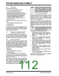 浏览型号PIC24FJ32GA104T-I/PT的Datasheet PDF文件第112页