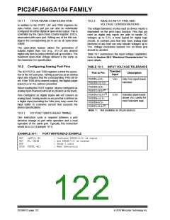 浏览型号PIC24FJ32GA104T-I/PT的Datasheet PDF文件第122页