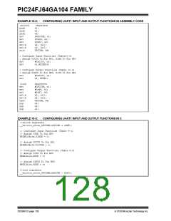 浏览型号PIC24FJ32GA104T-I/PT的Datasheet PDF文件第128页