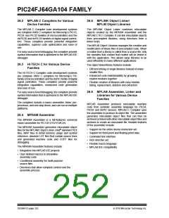 浏览型号PIC24FJ32GA104T-I/PT的Datasheet PDF文件第252页