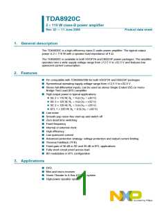 浏览型号TDA8920CTH的Datasheet PDF文件第1页