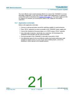 浏览型号TDA8920CTH的Datasheet PDF文件第21页