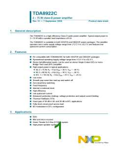浏览型号TDA8922CTH的Datasheet PDF文件第1页