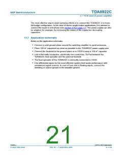 浏览型号TDA8922CTH的Datasheet PDF文件第21页