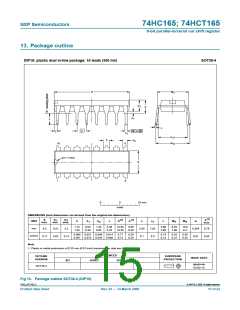 浏览型号74HC165BQ的Datasheet PDF文件第15页