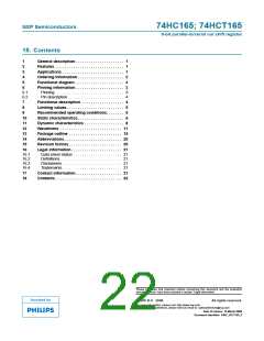 浏览型号74HC165BQ的Datasheet PDF文件第22页