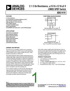 浏览型号ADG1419BRMZ的Datasheet PDF文件第1页