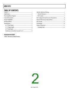 浏览型号ADG1419BRMZ的Datasheet PDF文件第2页