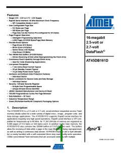 浏览型号AT45DB161D_09的Datasheet PDF文件第1页